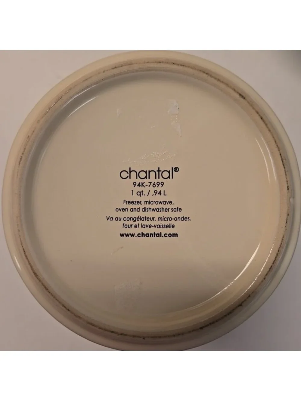King Arthur Flour Ceramic 1 Quart Canister Crock Style Jar w/Lid Chantal
